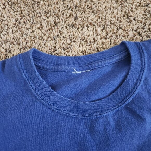 Vintage Jesus Christ T-Shirt Size Medium Blue Short Sleeve Basics Casual - Picture 3 of 5